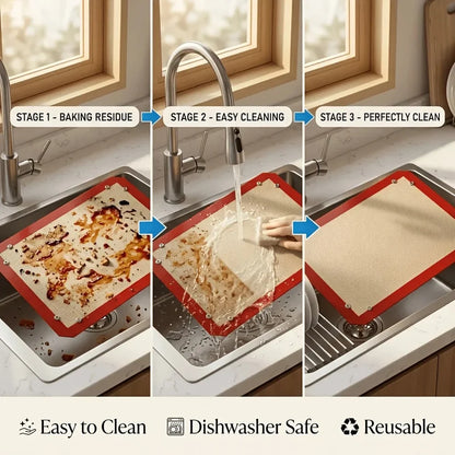 Reusable Non-Stick Baking & Roasting Mat (2 Pcs)