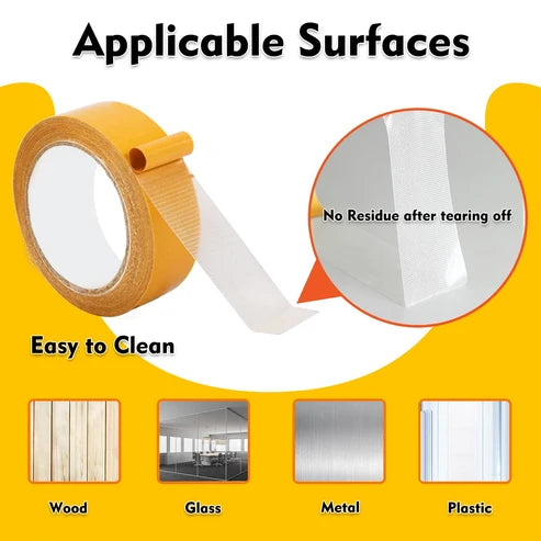 Solvewise ™D ouble Sided Fabric Tape 40mmx10m.