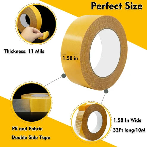 Solvewise ™D ouble Sided Fabric Tape 40mmx10m.