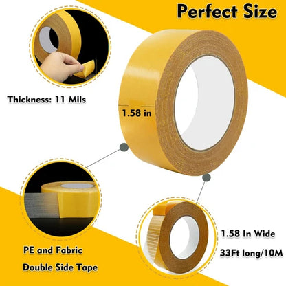Solvewise ™D ouble Sided Fabric Tape 40mmx10m.