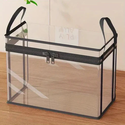 2-Pack Foldable Transparent Storage Boxes