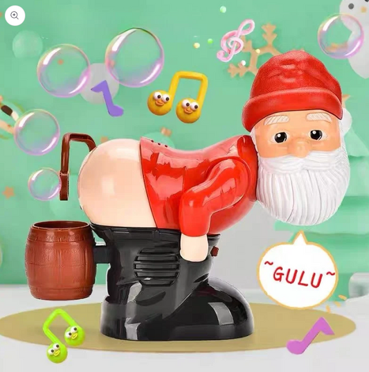 Funny Bubble Blowing Santa