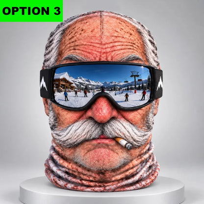 Icyfreaks Funny Instructor Old Man And Two Teeth Tony Face Ski Mask