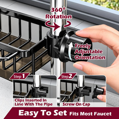 Adjustable Aluminum Kitchen Sink Organizer
